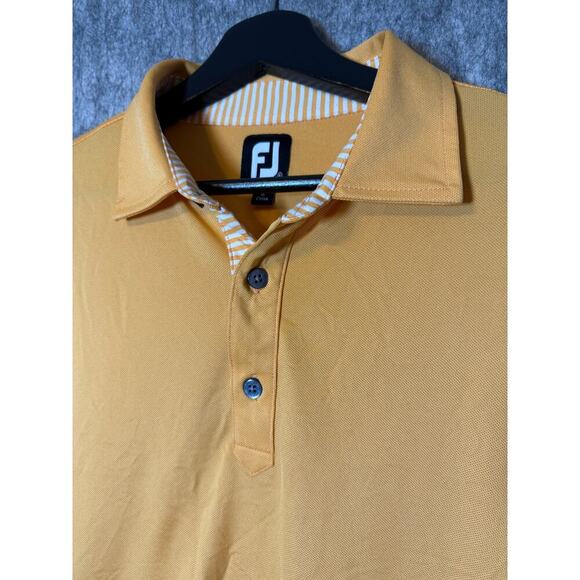 Men's XL FootJoy Mens Orange Golf Polo - Picture 2 of 6